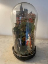 Ancien Reliquaire Ex-voto Diorama globe en verre XIX° siècle