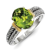 Bague Péridot Argent Sterling