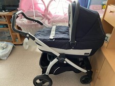 Landau Poussette Cosy Peg-Perego Bleu Marine et Blanc.