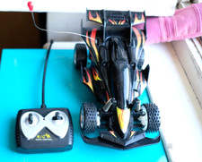 Vintage Voiture Radio Commandée 4 X 4 BUGGY Noire Télécommande 24 MHZ R/C 23cm