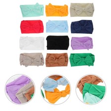  12 Pcs Bandeau Bébé Bandeaux Nouveau-né Toddler Turban HairBands