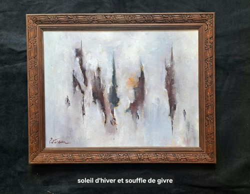 Tableau semi abstrait - semi-abstrait, pierre