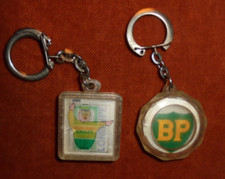 Porte-clés x2 BP BRITISH PETROLEUM écusson - Tacot Pompiste LONGLIFE Visiomatic