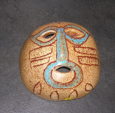 masque africaniste en ceramique d accolay signé et numeroté 15