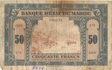 Billet Maroc - 50 francs -