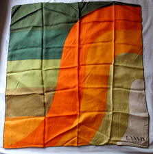 Foulard - Carré de Soie - Lanvin , Paris  - vintage - TBE -