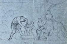 Dessin Ancien Crayon Étude