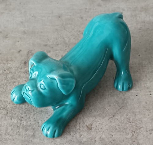 Chien bouledogue céramique - chien,