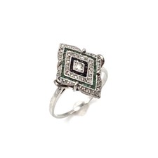 Bague art déco or 14 carats