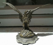 Mascotte Auto Aigle Bronze 1935 Chromé sur Bouchon Radiateur Citroën C4 1928