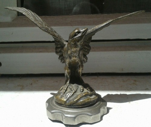 Mascotte auto aigle - auto, bronze