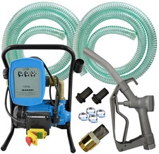 DIESEL TRANSFERT POMPE COMPTEUR KIT COMPLET ÉLECTRIQUE 220V 230V 240V FIOUL TUBE