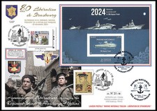 FDC France 2024 - Bloc SNA MARINE NATIONALE TOULON - LIBÉRATION STRASBOURG 1944 