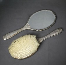 Lot miroir et brosse à