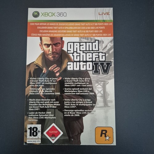 Carte vip xbox live gta4 - xbox, grand