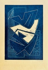 Alberto MAGNELLI - "La Ferrage III" - 1970 - Linogravure originale signée