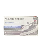 Black & Decker QuickPress Steam Iron F976 Stainless Steel Soleplate Auto Shutoff
