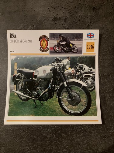 Carte fiche moto collection - carte,