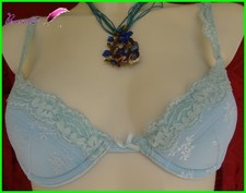 Soutien Gorge MIRIALE Bleu ciel Brodé du 85 B au 105 C AA23