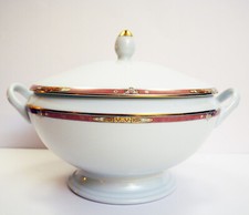 UNION LIMOUSINE, COMME NEUVE soupière Carmen contemporaine PORCELAINE DE LIMOGES