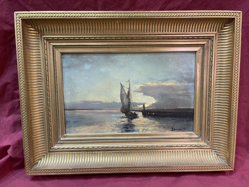 Tableau ancien huile sur - tableau, bois