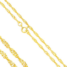 Chaîne de Cou - Femme - Maille Singapour - 55 cm - 2 mm - Plaqué Or Jaune 750