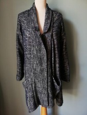 TBE !! Superbe MANTEAU  bleu chiné ETAM Taille 38 / 40