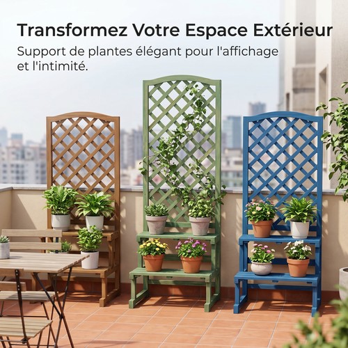 Jardinière avec treillis - , pour