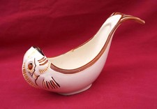 QUIMPER HB Fish Shaped Sauce Boat Vintage Hand Painted Faience