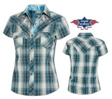 ref :JOSIE Chemises country western Stars and Stripes femme