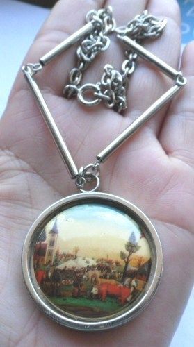 Collier bijou vintage couleur - bijou,