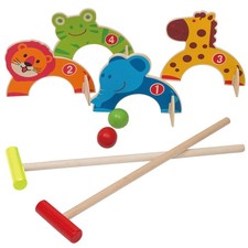 Jeu de Croquet Animaux en Bois