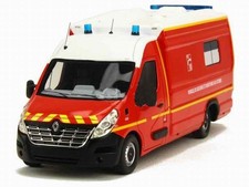 RENAULT MASTER 3 AMBULANCE POMPIERS LONG GIFA VSAV SDIS 50  1/43