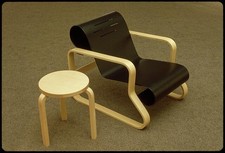 Photo:Chair and side table