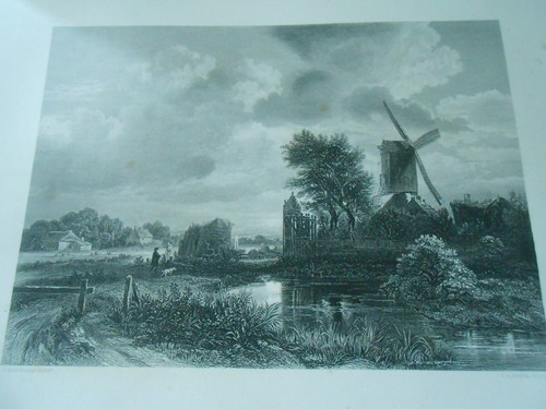 Gravure 1863 moulin vent - gravure,