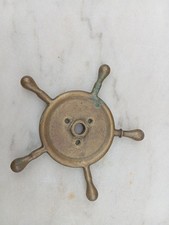 ANCIEN OBJET DE MARINE BARRE  ROUE EN BRONZE DE NAVIRE