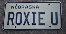 Nebraska Vanity License Plate