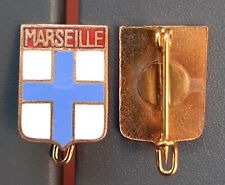 Insigne émail MARSEILLE Ville Blason Héraldique miniature PIN 1960 ORIGINAL