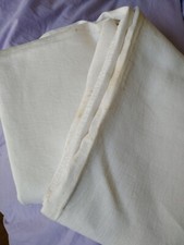 DRAP ANCIEN EN TOILE, COUTURE CENTRALE AVEC MONOGRAMME
