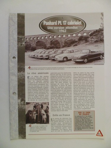 Carte fiche auto panhard 17 - panhard,
