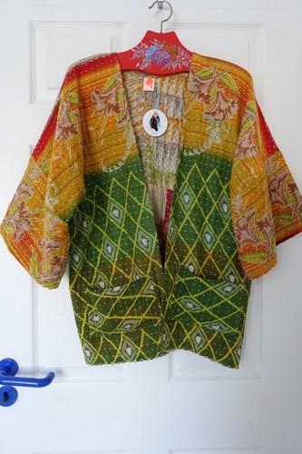 Kimono veste brodée kantha - , la