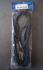 câble 2 RCA MALE / 2 JACK MALE 6.35 - longeur 5m - IBIZA SOUND CM5RJ-2