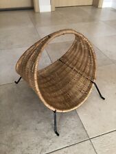 1950 PORTE-BUCHE CHEMINEE MODERNISTE BRUTALIST Rotin Motte Mategot Raoul Guys