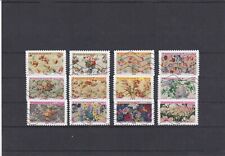 FRANCE 2021 MOTIF DE FLEURS  SERIE COMPLETE DE 12 TIMBRES OBLITERES