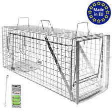 Piège à Animaux Humaine Animal Vivant Cage 105x34x42 cm Chat Renard Petigi