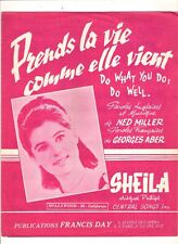 partition SHEILA :  prends la vie comme elle vient