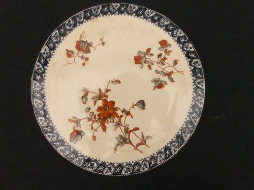 Dessous plat ancien fleurs - dessous,