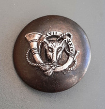 Bouton ancien Loup 25 mm Chasse Vénerie Equipage Button