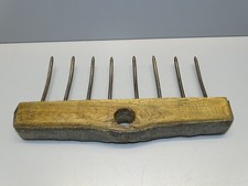 -ANCIEN RATEAU BOIS et PIQUES METAL OUTIL DU JARDINIER ANCIEN COLLECTION déco  D