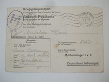 lettre prisonnier de guerre, STALAG IVc 18, 4/09/42, KGpost CP de réponse